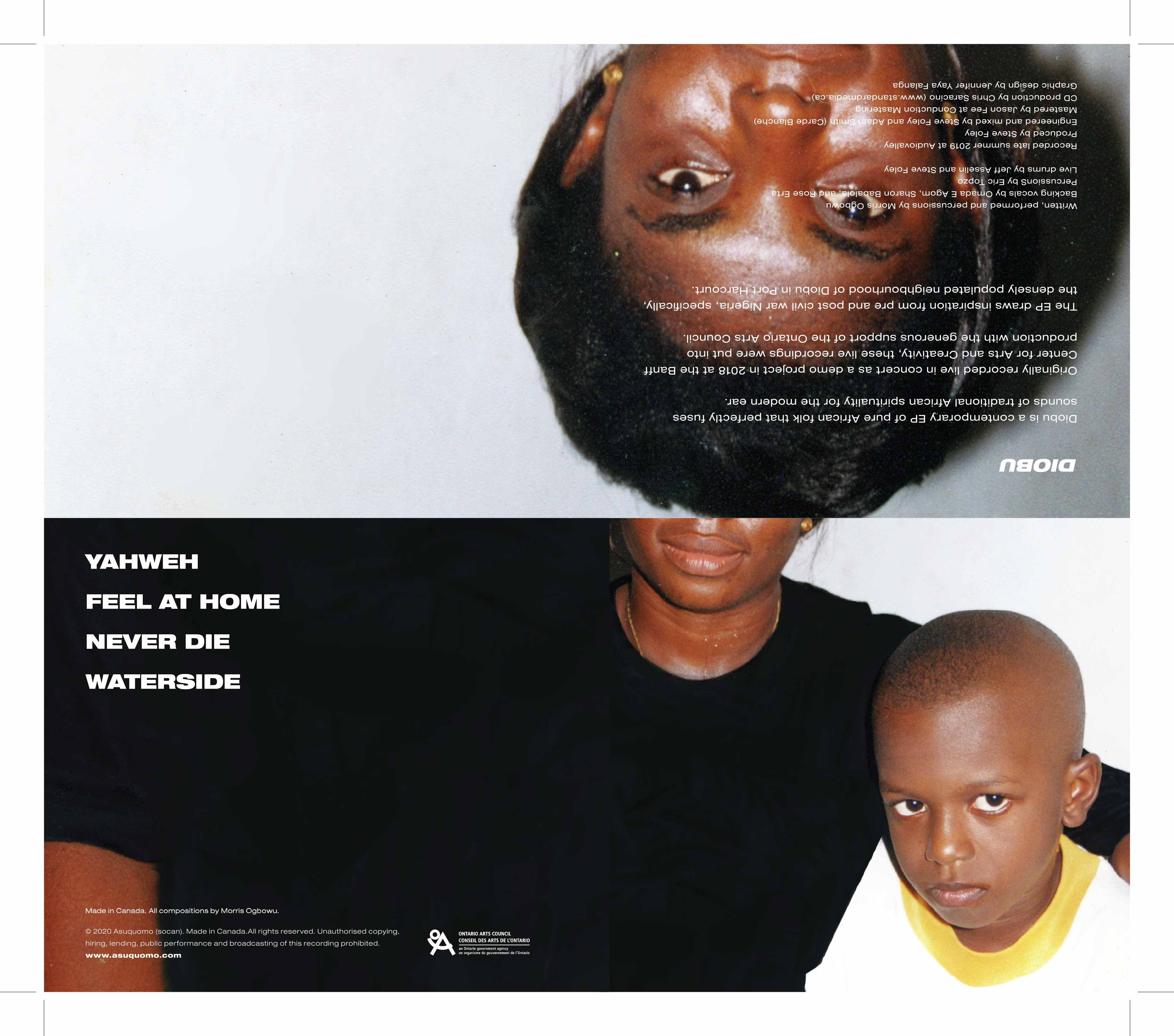 Asuquomo limited CD release — bold portraiture with stark modern typography