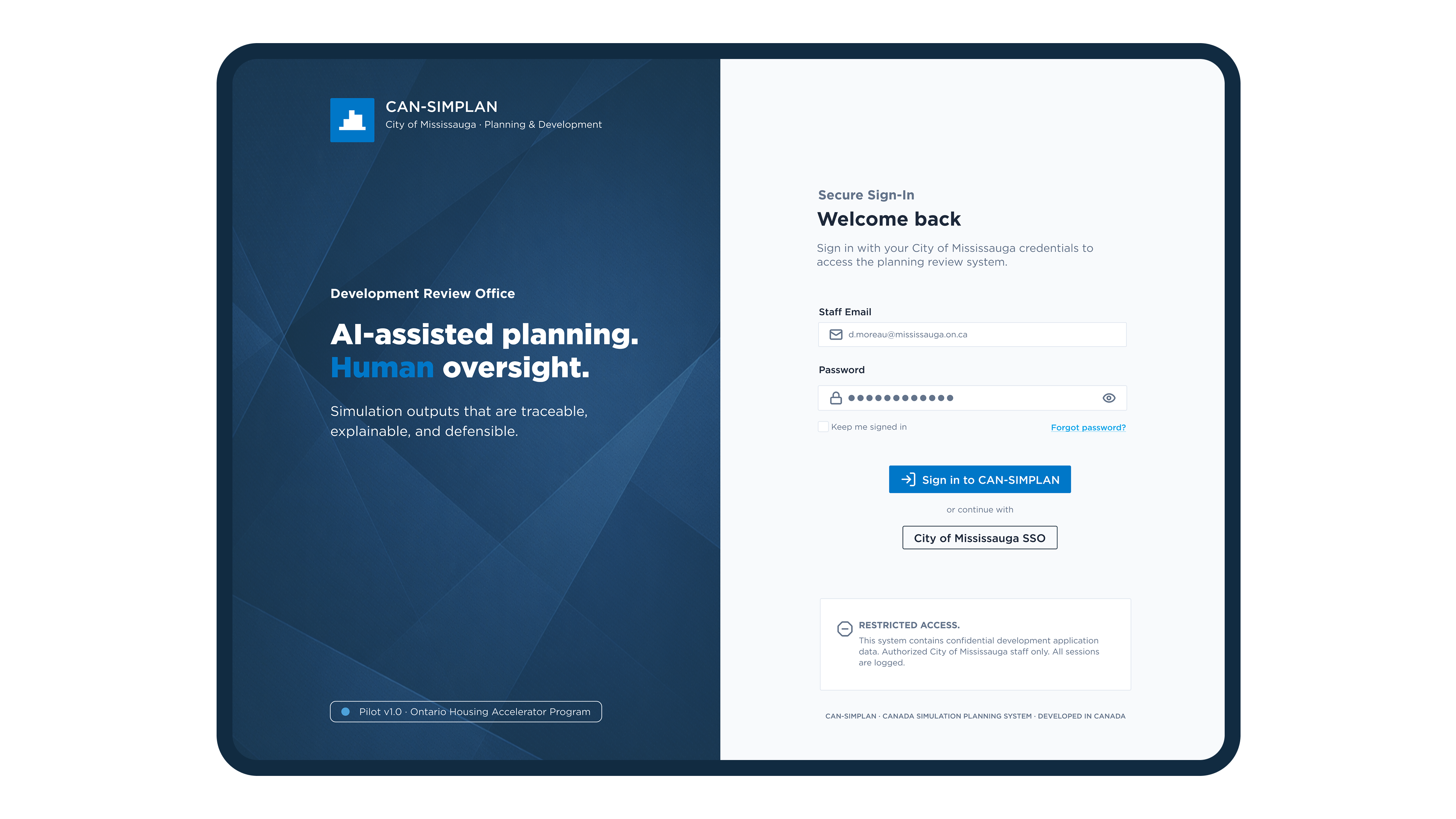 CAN-SIMPLAN — AI-assisted zoning tool for municipal planners