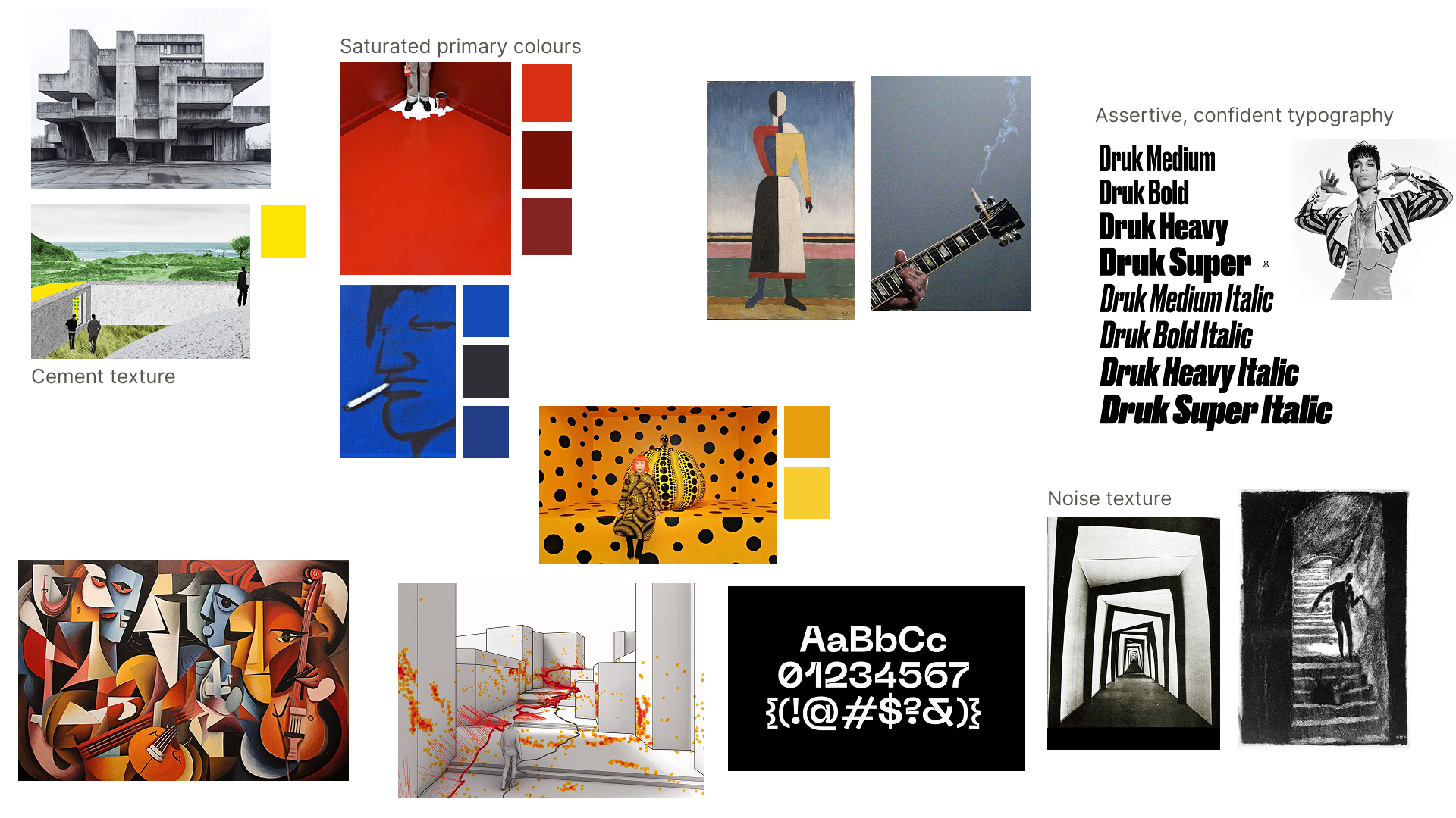 Conserva brand and UI design moodboards