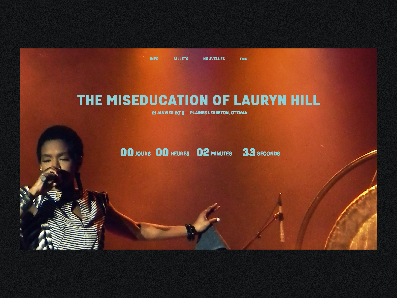 Countdown timer website design