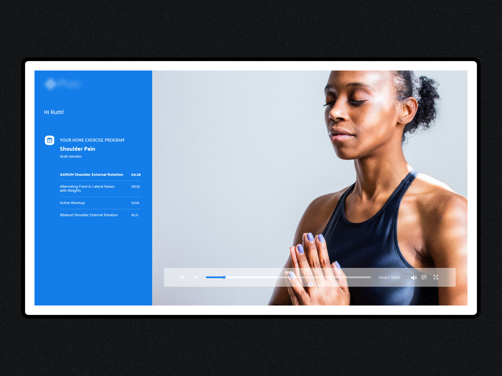 Online physio concept