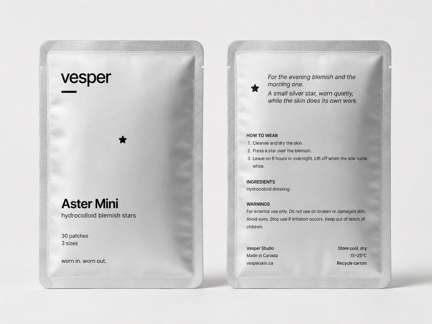 Vesper campaign — product still