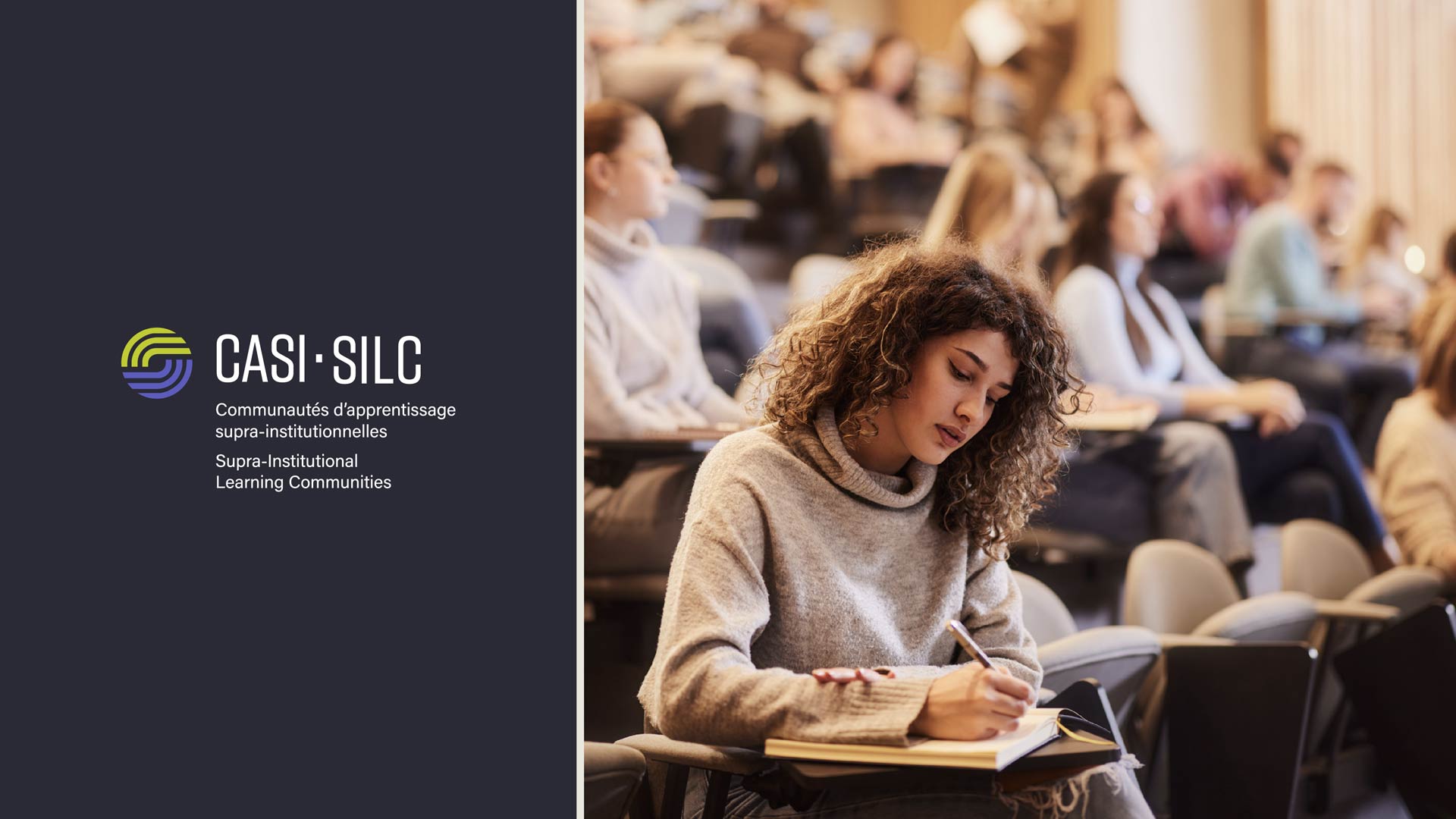 SILC bilingual logo — mark combining structure and collaboration